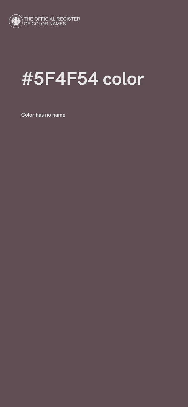 #5F4F54 color image