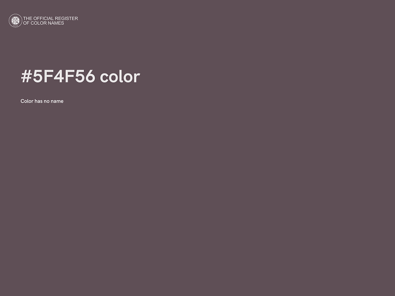 #5F4F56 color image