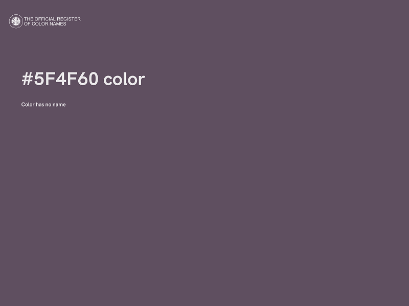 #5F4F60 color image