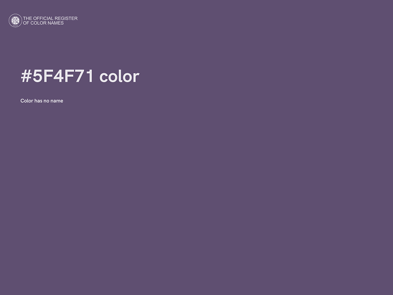 #5F4F71 color image