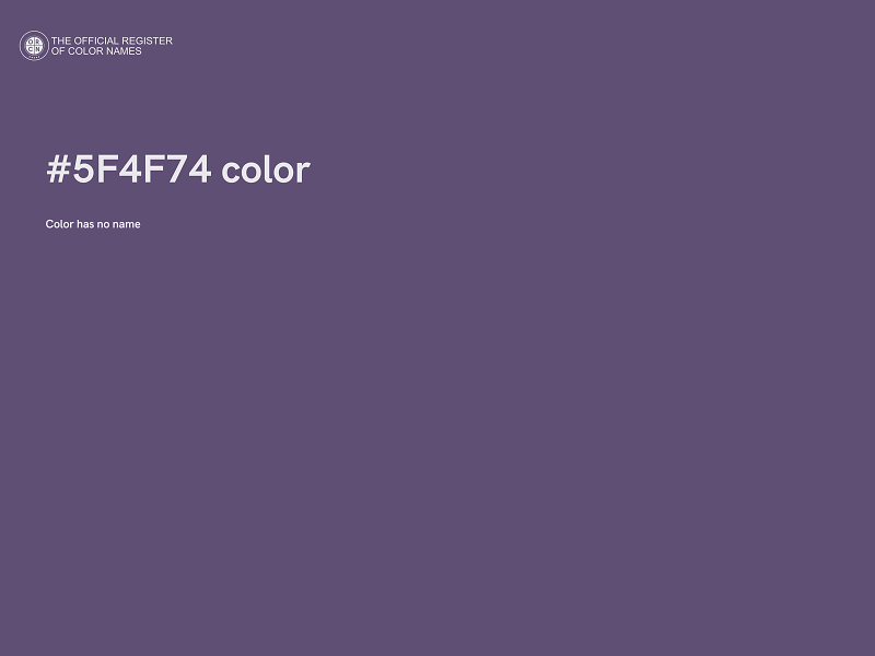 #5F4F74 color image