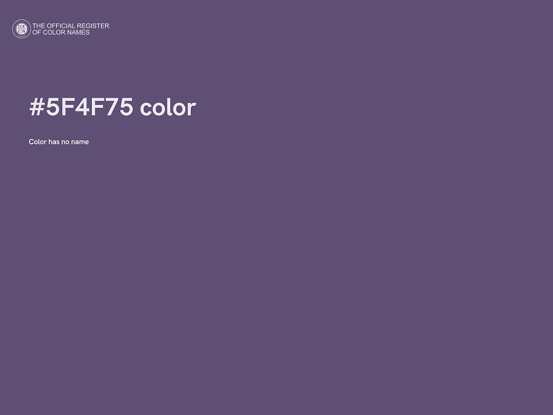 #5F4F75 color image