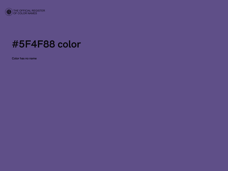 #5F4F88 color image