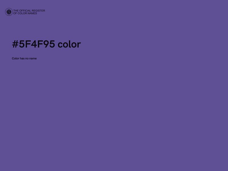 #5F4F95 color image