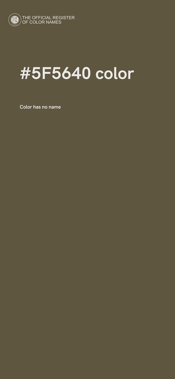 #5F5640 color image