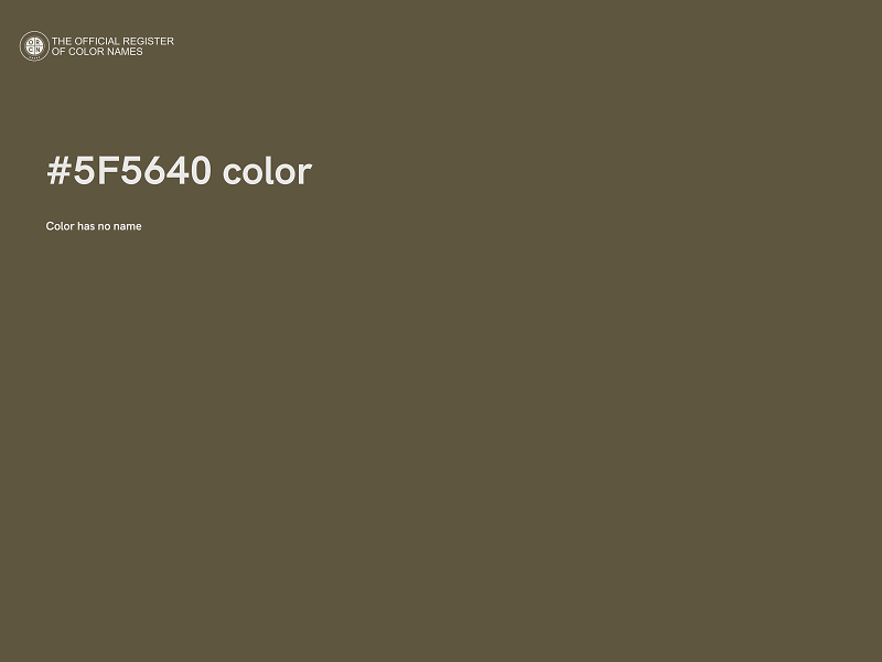 #5F5640 color image