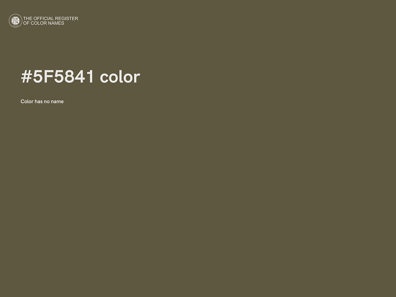 #5F5841 color image