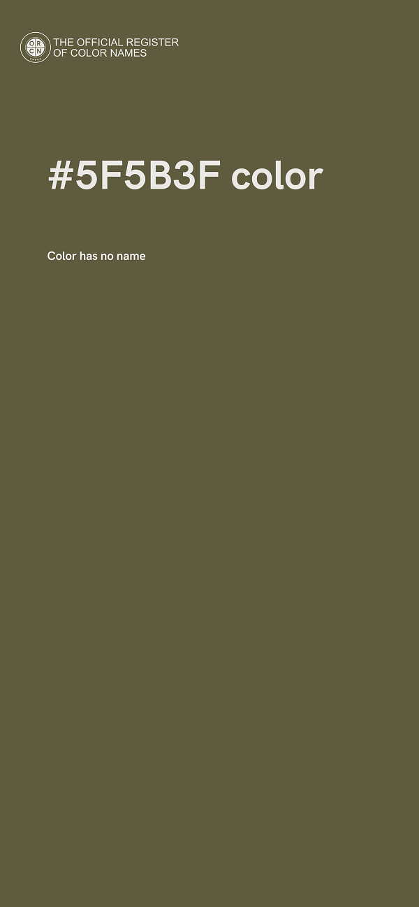 #5F5B3F color image