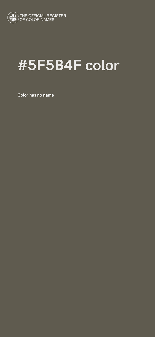 #5F5B4F color image