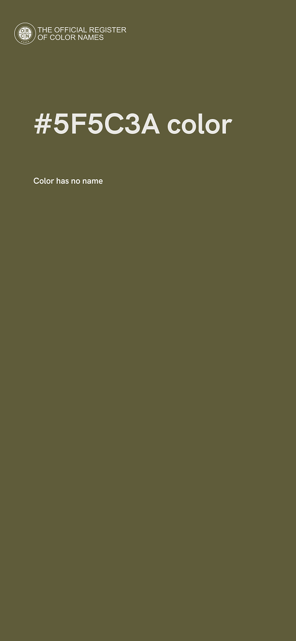#5F5C3A color image