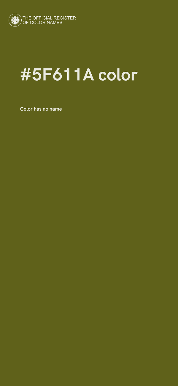 #5F611A color image