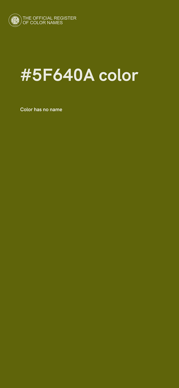 #5F640A color image