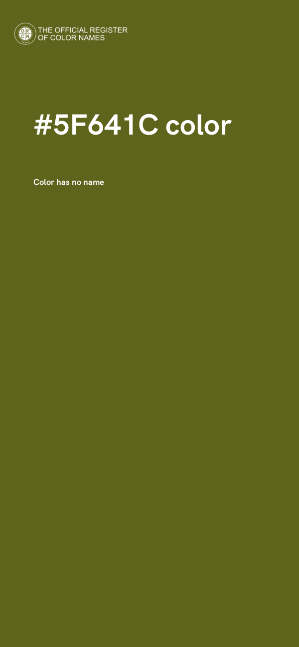 #5F641C color image