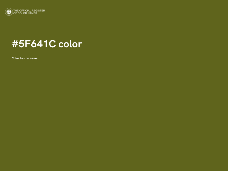 #5F641C color image