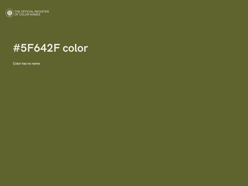 #5F642F color image