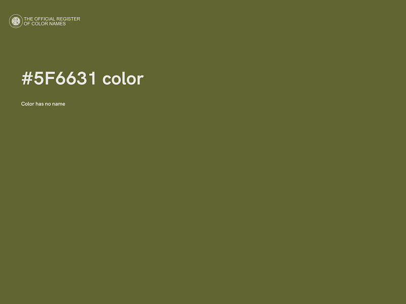 #5F6631 color image