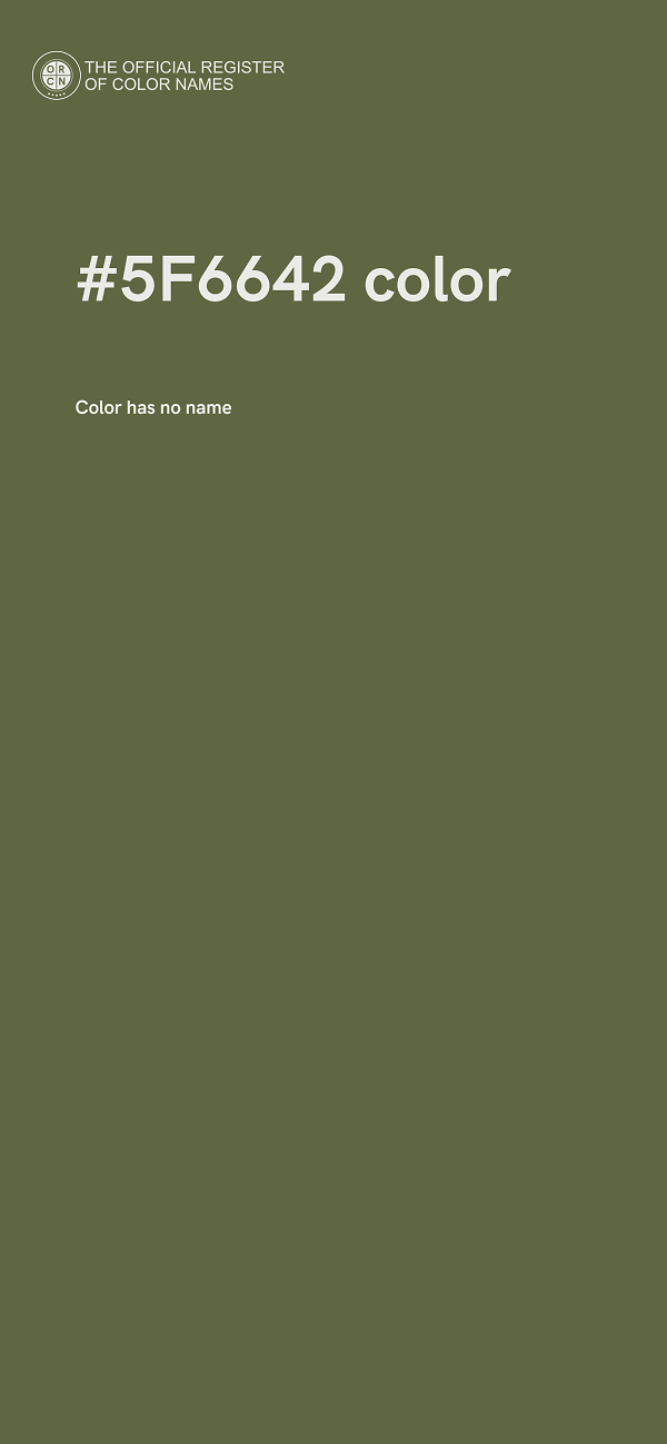 #5F6642 color image