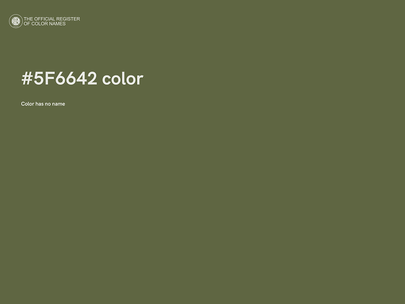 #5F6642 color image