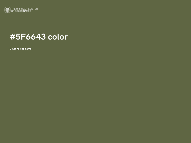 #5F6643 color image