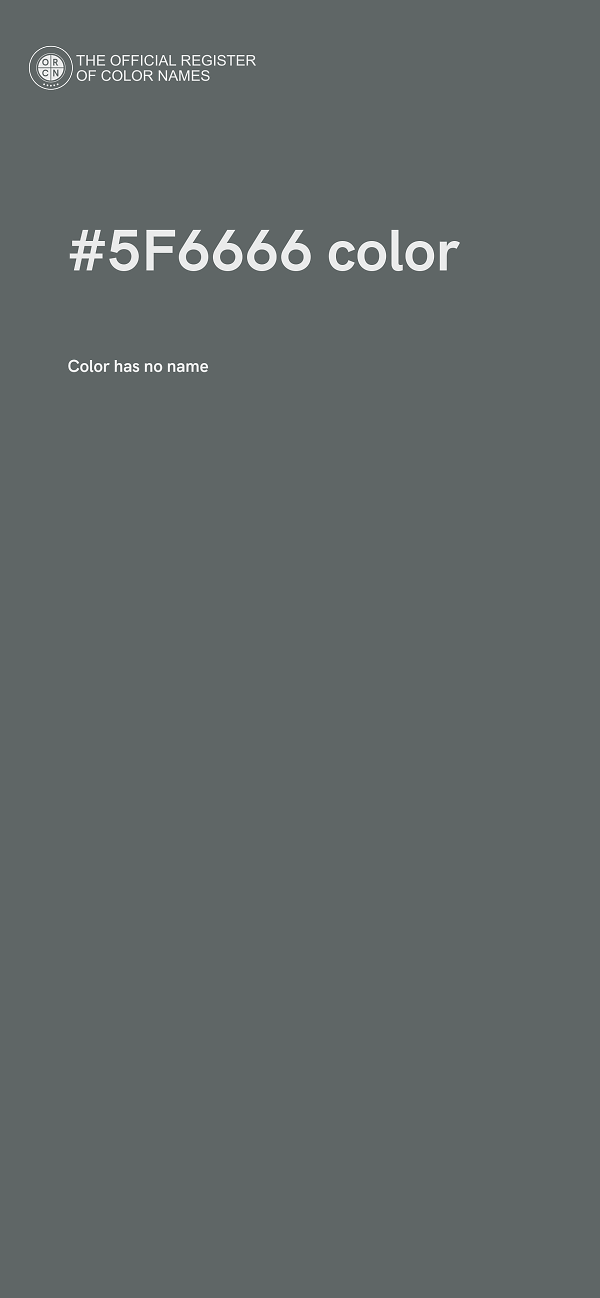 #5F6666 color image