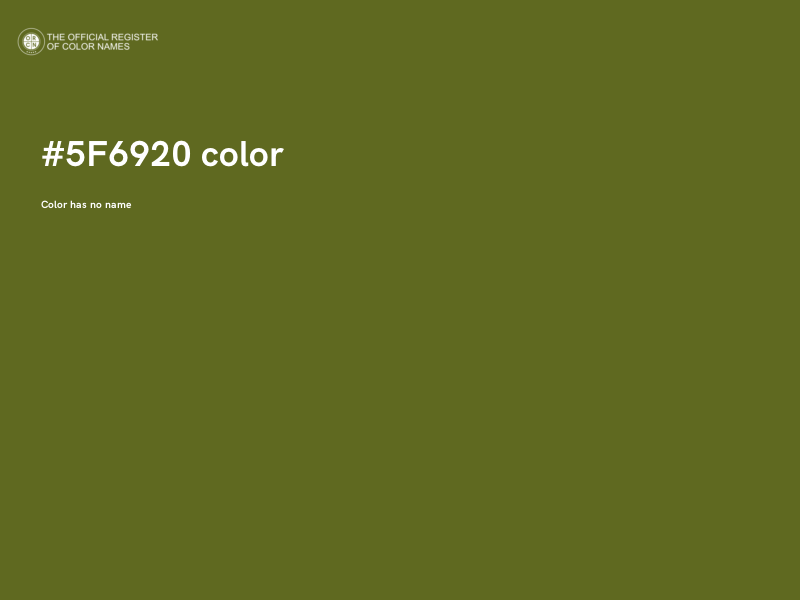 #5F6920 color image