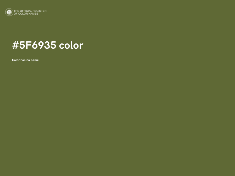 #5F6935 color image