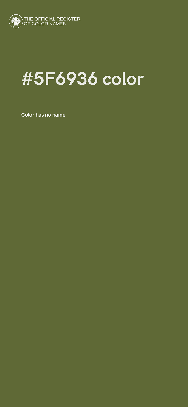 #5F6936 color image