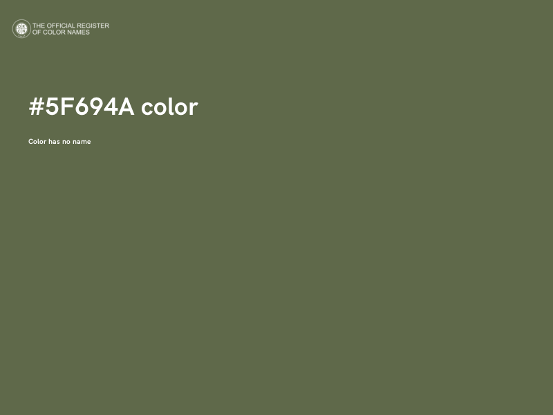 #5F694A color image