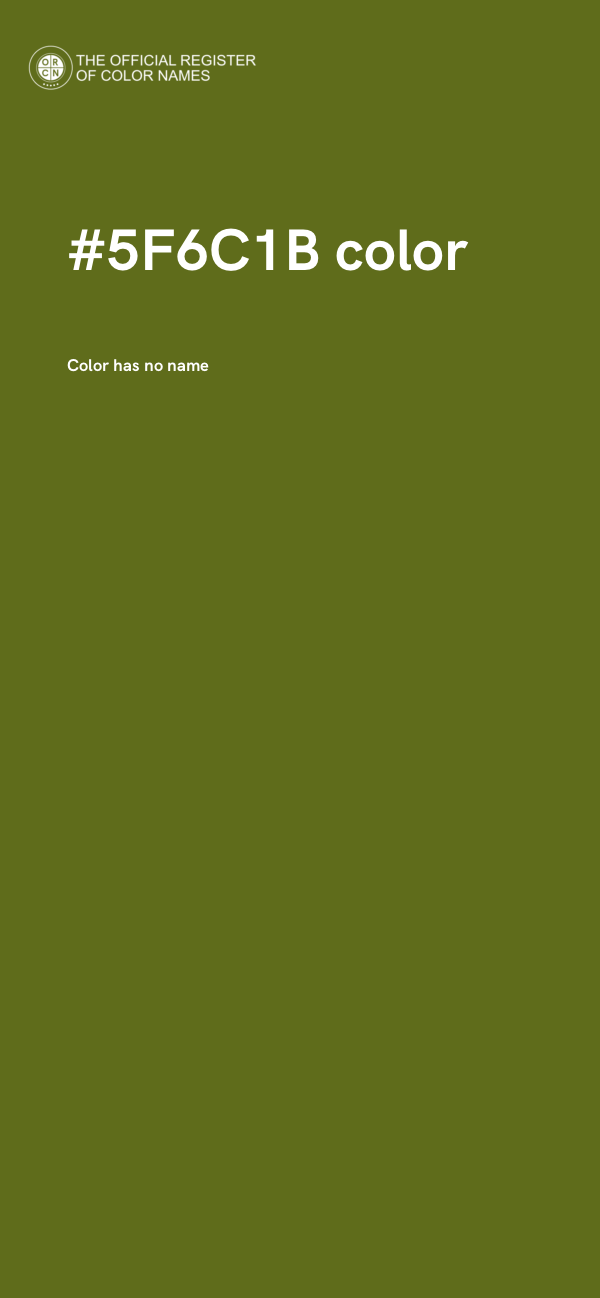 #5F6C1B color image