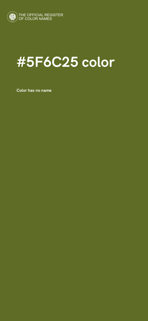 #5F6C25 color image