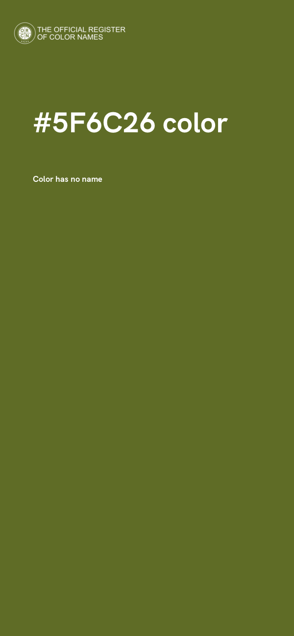 #5F6C26 color image