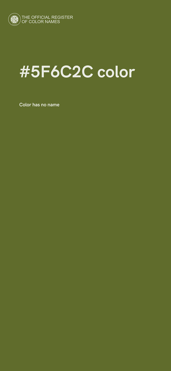#5F6C2C color image