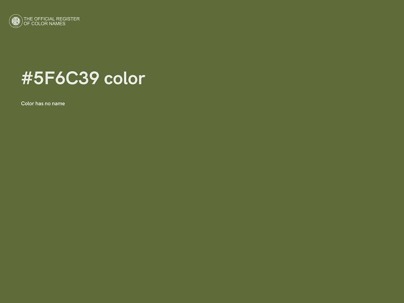 #5F6C39 color image