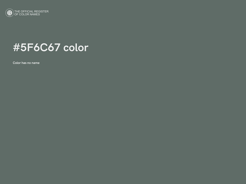 #5F6C67 color image
