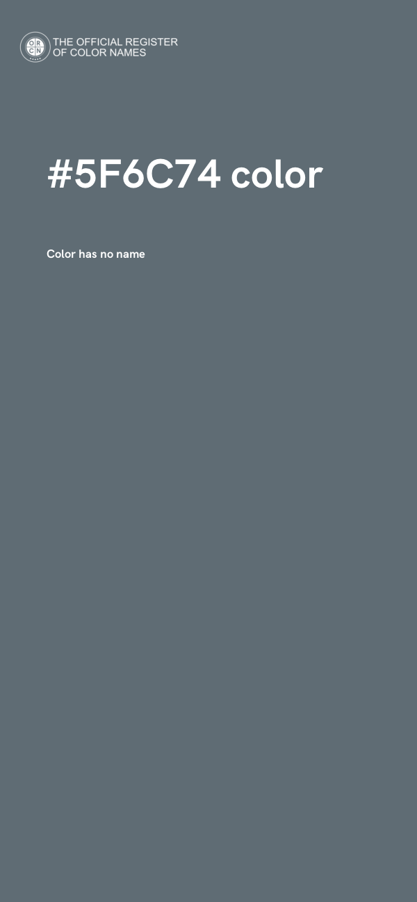 #5F6C74 color image