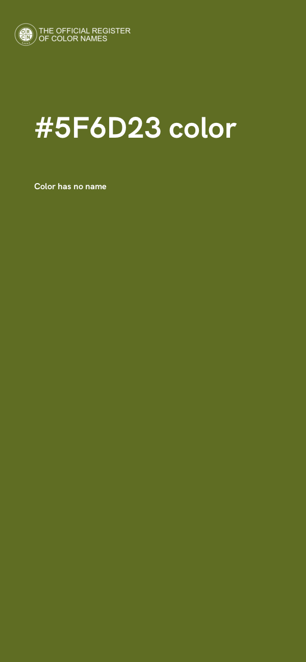 #5F6D23 color image