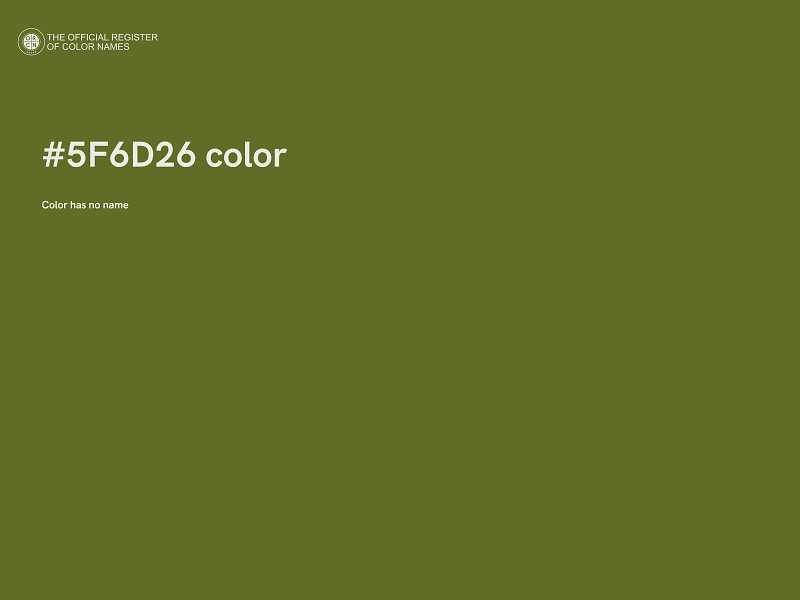 #5F6D26 color image