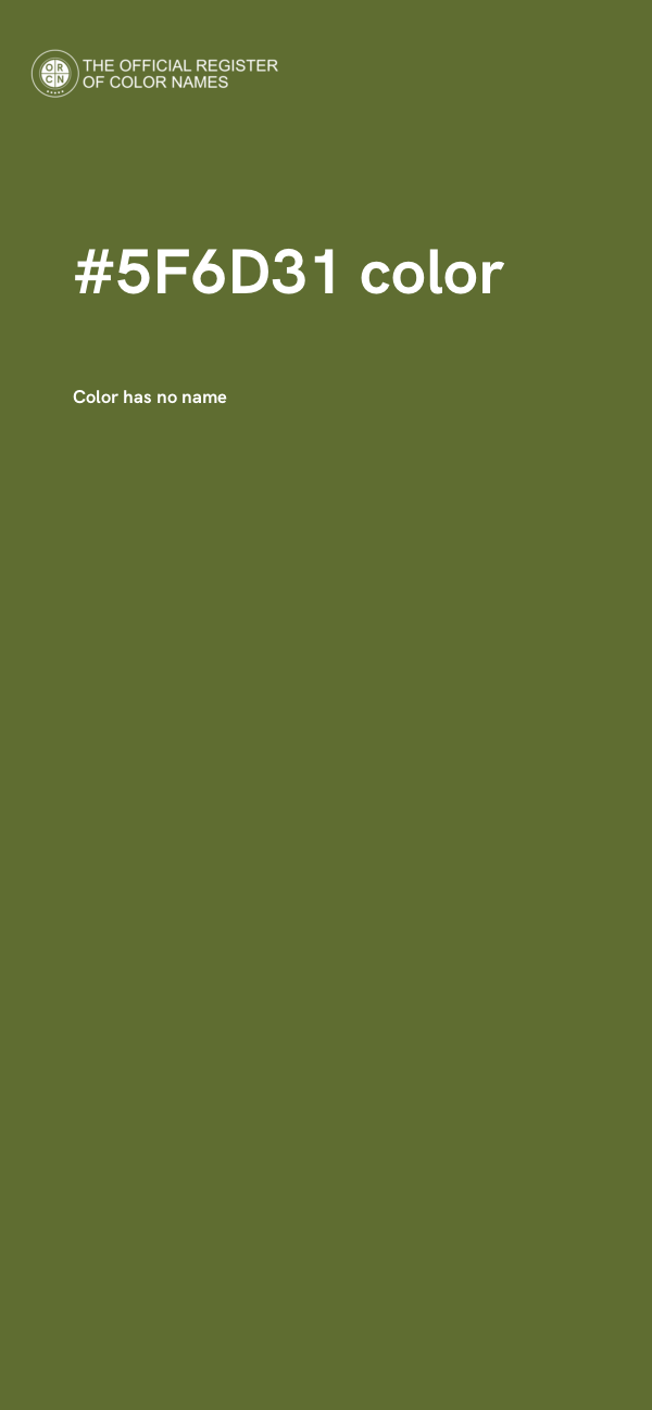#5F6D31 color image