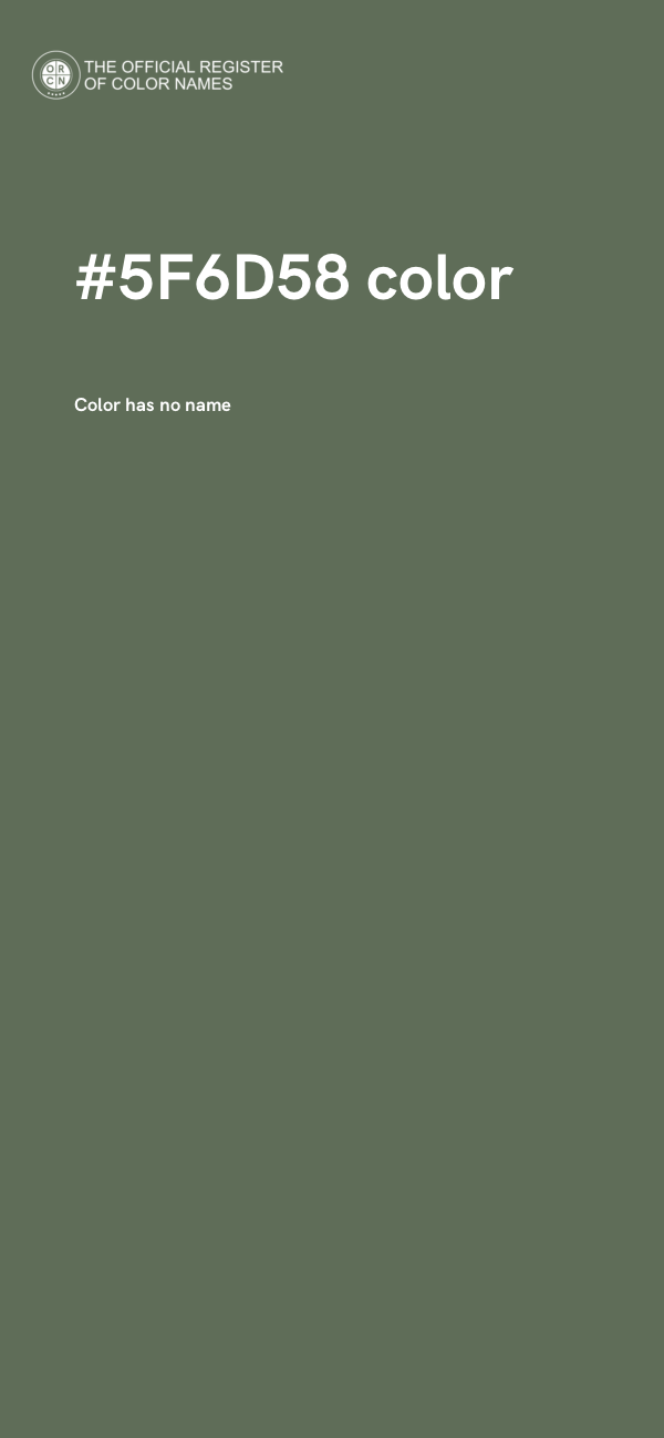 #5F6D58 color image