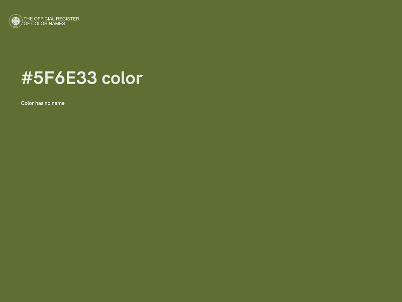 #5F6E33 color image