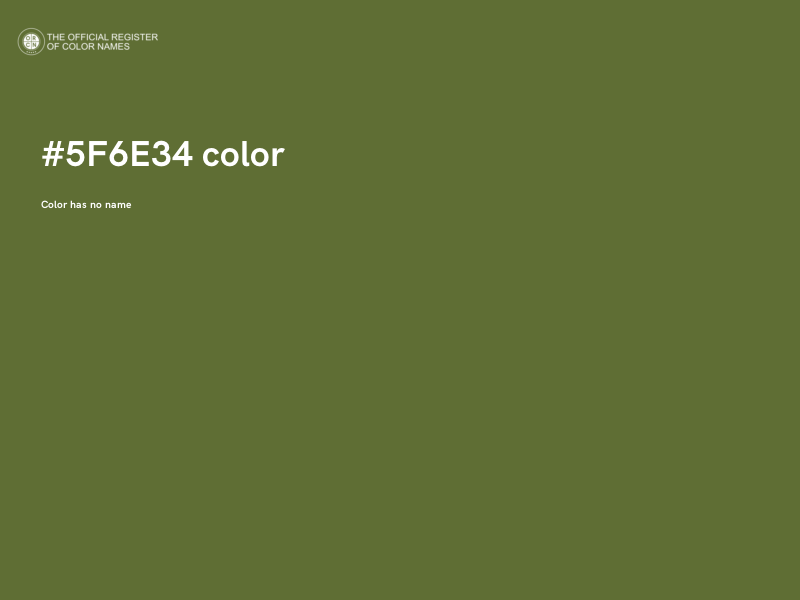 #5F6E34 color image