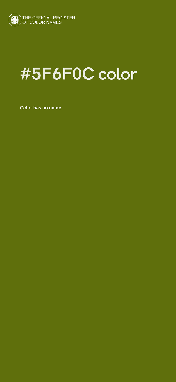 #5F6F0C color image