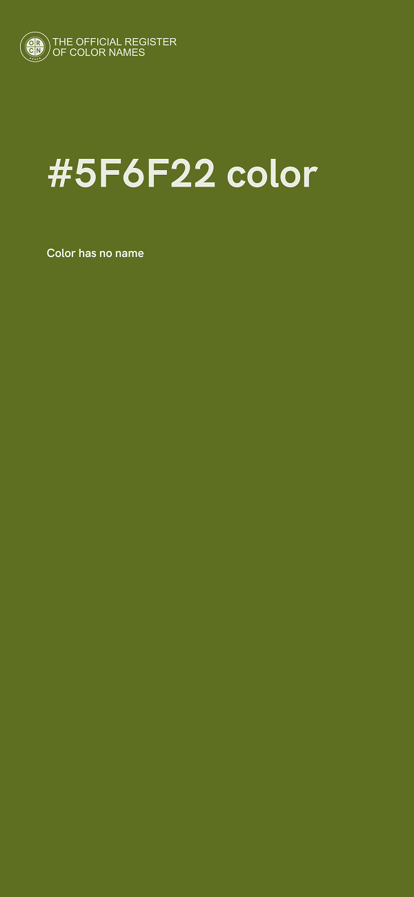#5F6F22 color image