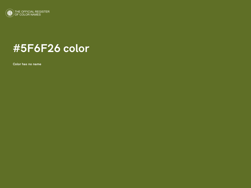 #5F6F26 color image