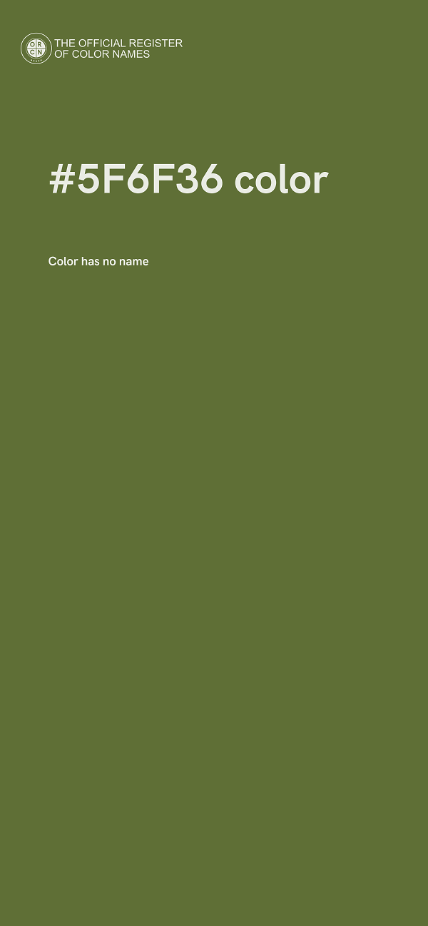 #5F6F36 color image