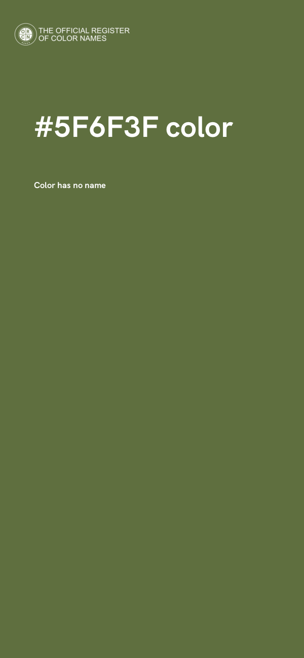 #5F6F3F color image