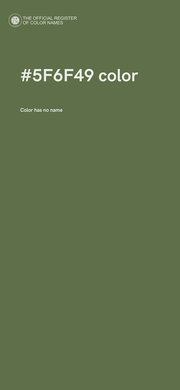 #5F6F49 color image