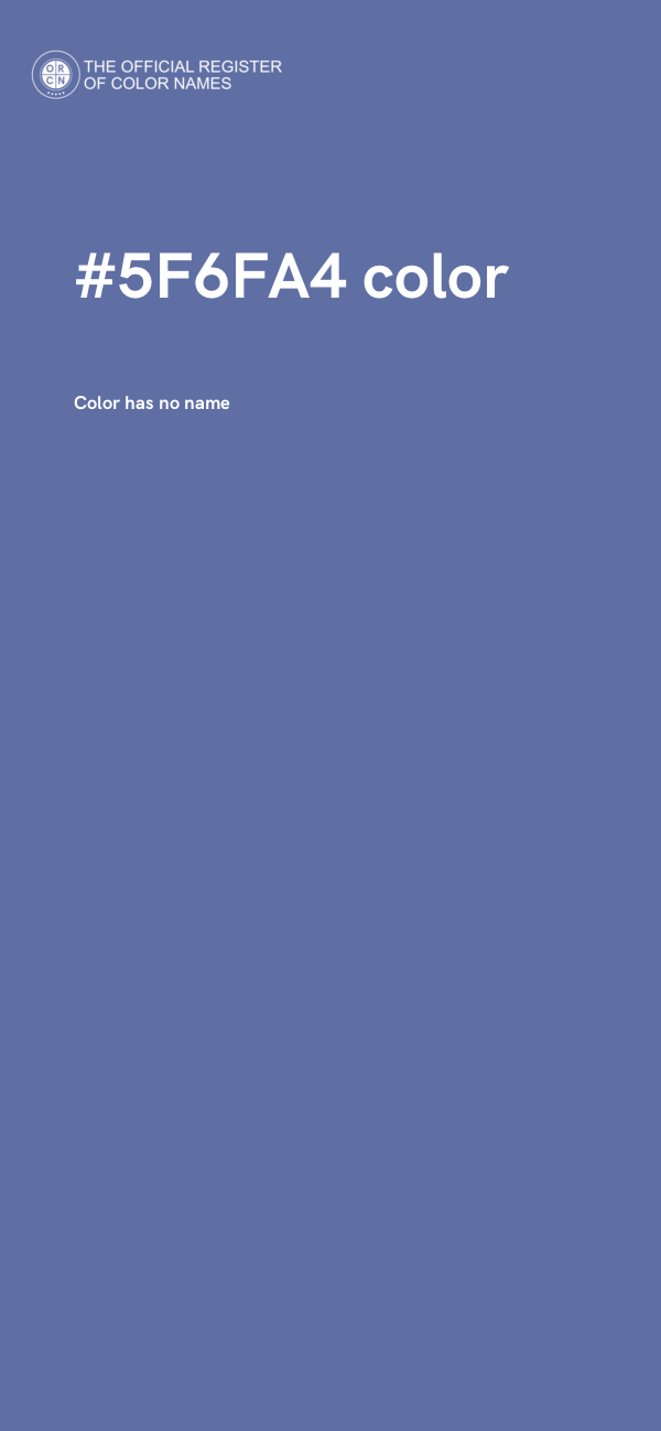 #5F6FA4 color image