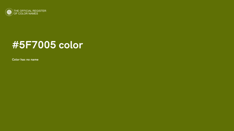 #5F7005 color image
