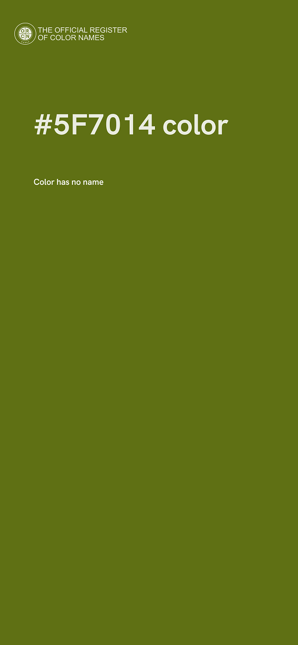 #5F7014 color image